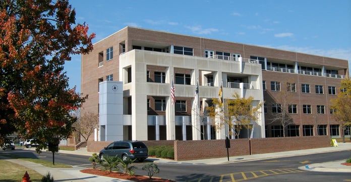 Lumbee Hall building at University of North Carolina at Pembroke on Lumbee tribal lands