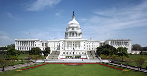 United States Capitol Building west front, seat of the US Congress