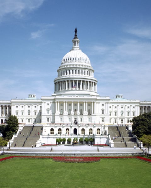 United States Capitol Building west front, seat of the US Congress