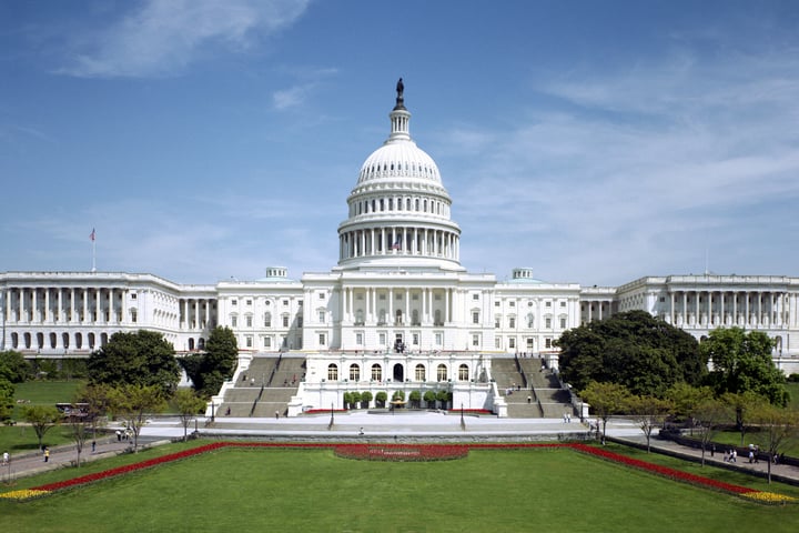 United States Capitol Building west front, seat of the US Congress