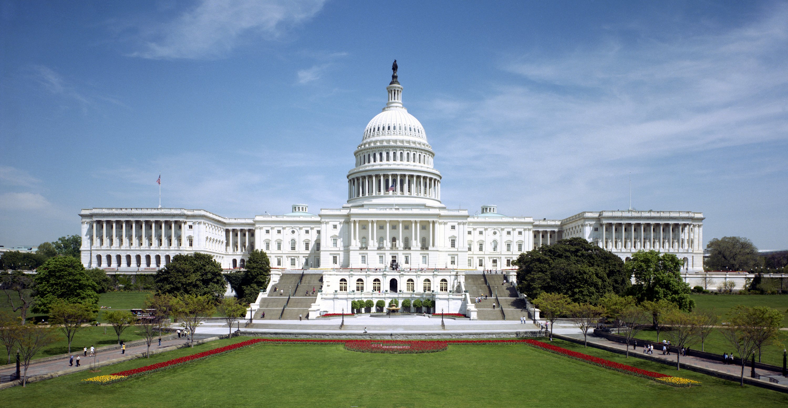 The west front of the US Capitol, where a resolution to expunge Trump's two impeachments is being prepared