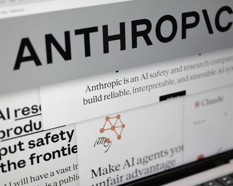 Signage of a leading US artificial intelligence company as Washington weighs taking equity stakes in the AI industry