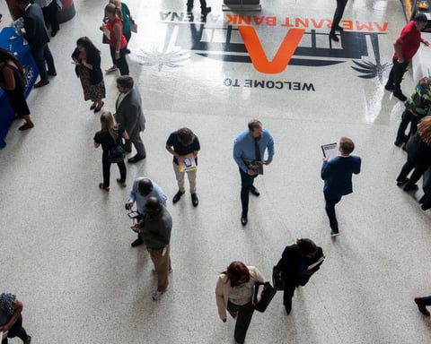Job seekers at an employment fair in the United States ahead of the May 2026 jobs report