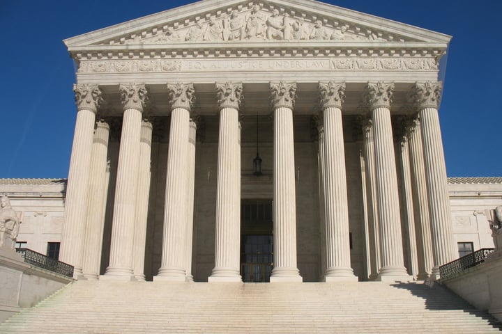 The United States Supreme Court building in Washington DC