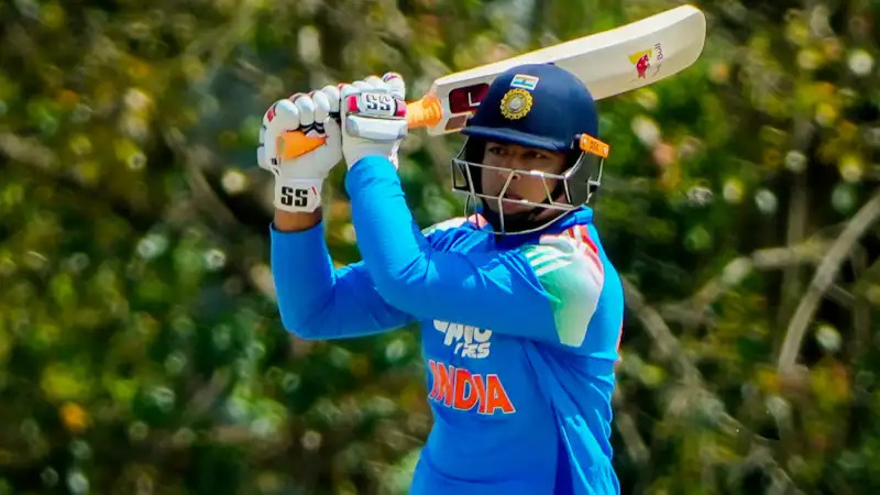 Vaibhav Sooryavanshi reacts during the heated post-match altercation after India A's Super Over defeat to Sri Lanka A in Dambulla