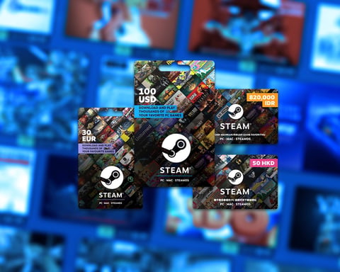 Physical Steam gift cards at a retail store, soon to be phased out by Valve