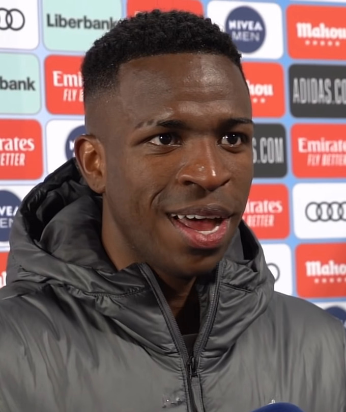 Vinícius Júnior, Brazil’s star forward who scored twice against Scotland at the 2026 World Cup
