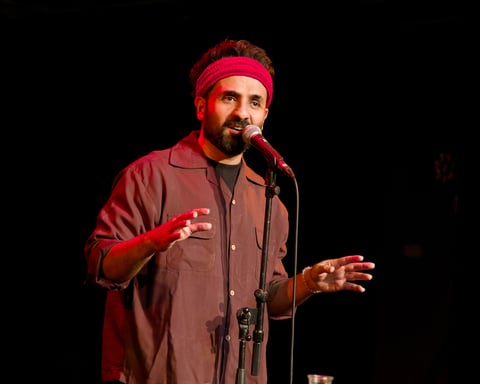 Comedian and filmmaker Vir Das performing at the Edinburgh Festival Fringe