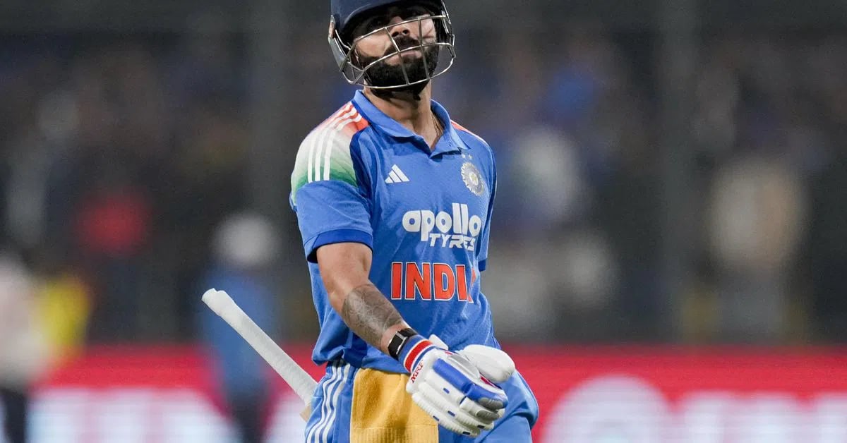 Virat Kohli batting for India, now ruled out of Afghanistan ODI series 2026 with hamstring injury