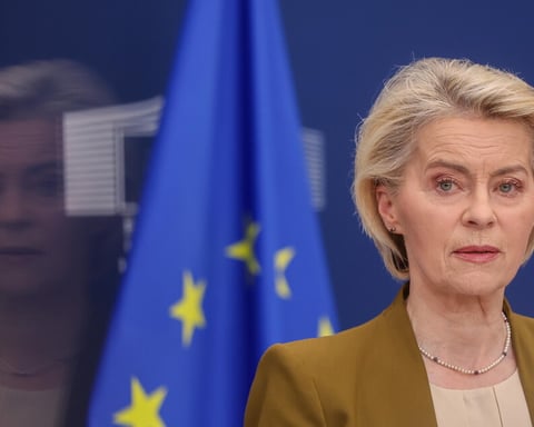 European Commission President Ursula von der Leyen presents EU 21st Russia sanctions package at Brussels press conference June 2026