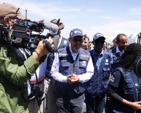 WHO Director-General Tedros Adhanom Ghebreyesus arrives at the epicenter of the Ebola outbreak in eastern DRC