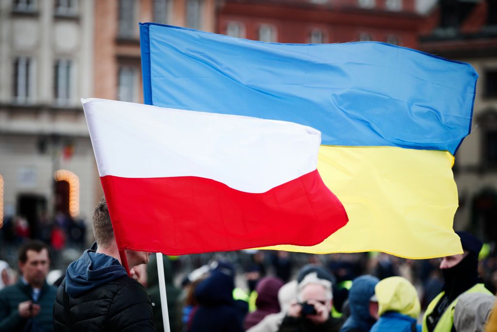 Ukrainian President Zelensky at a bilateral meeting, at center of Poland-Ukraine UPA dispute over Order of the White Eagle