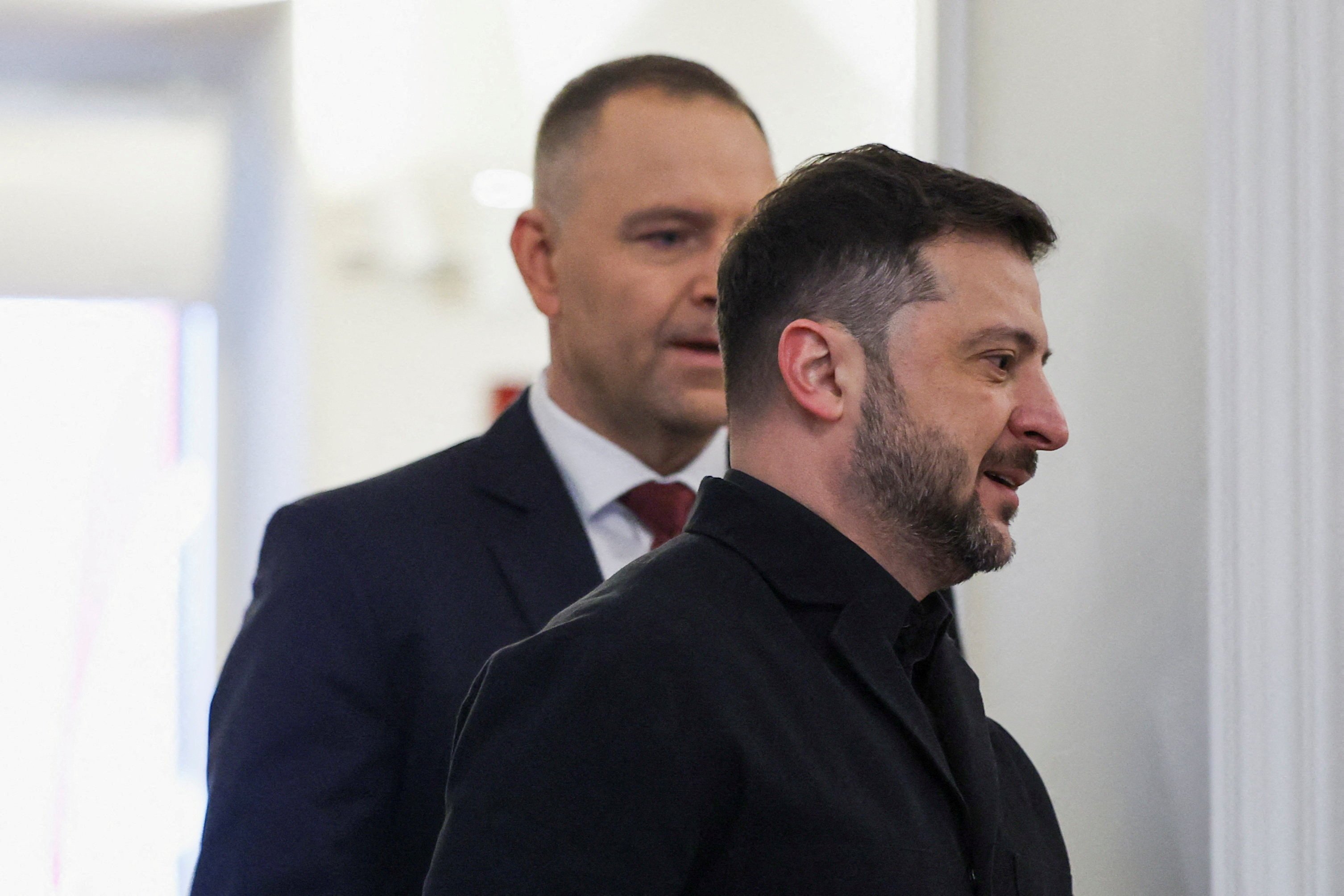 Polish President Karol Nawrocki and Ukrainian President Volodymyr Zelensky in Warsaw
