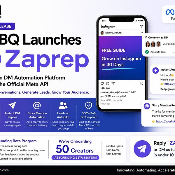011BQ Introduces Zaprep: A Meta API-Powered Instagram DM Automation Platform for Creators and Businesses
