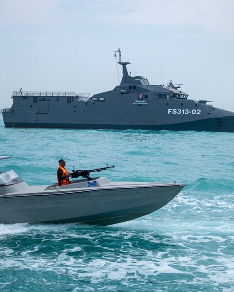 20 US Navy warships patrol the Middle East as President Donald Trump warns of more strikes on Iran