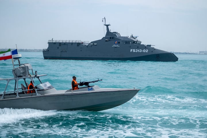 20 US Navy warships patrol the Middle East as President Donald Trump warns of more strikes on Iran