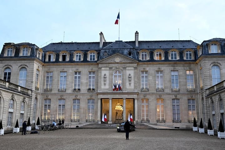 Exterior view of the Élysée Palace in Paris, official residence of the French president