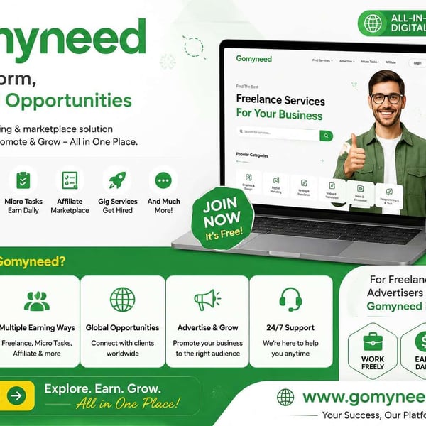 GoMyNeed Strengthens the Global Freelance Economy by Connecting Businesses with Skilled Digital Professionals