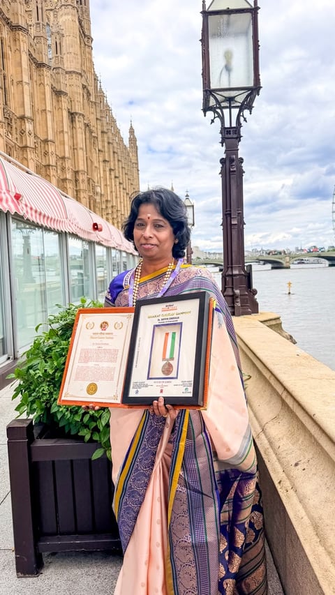 Hyderabad’s Dr. Satya Sindhuja Receives Prestigious Bharat Samman Puraskar at London’s House of Lords