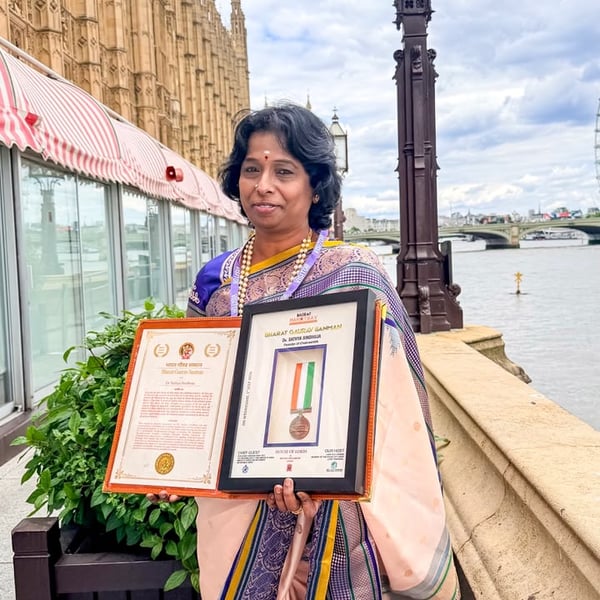 Hyderabad’s Dr. Satya Sindhuja Receives Prestigious Bharat Samman Puraskar at London’s House of Lords