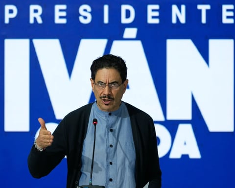 Iván Cepeda, Colombian senator and Historical Pact leader, speaking at the Colombian Congress in Bogotá