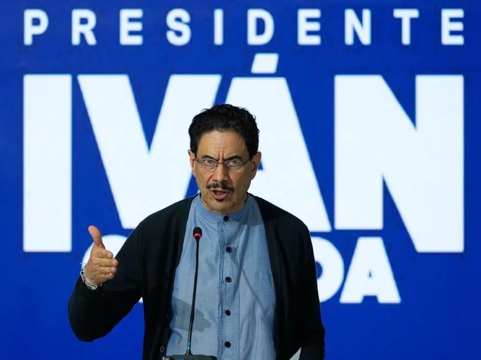 Iván Cepeda, Colombian senator and Historical Pact leader, speaking at the Colombian Congress in Bogotá