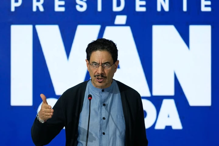 Iván Cepeda, Colombian senator and Historical Pact leader, speaking at the Colombian Congress in Bogotá