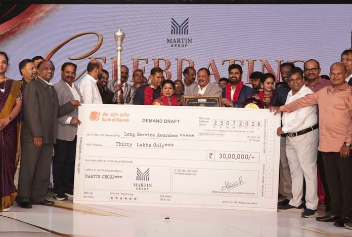 Martin Groups Honours Chairman Santiago Martin's 50-Year Leadership, Rewards 50 Employees with Rs.15 Crore