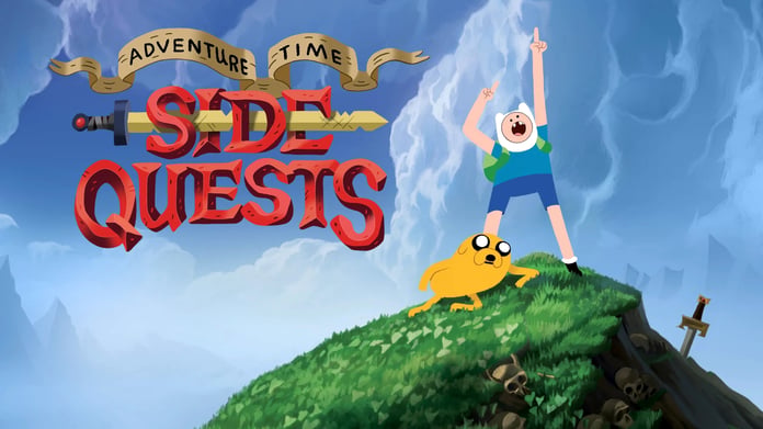Finn the Human and Jake the Dog in promotional art for Adventure Time: Side Quests Season 2 on Disney+ and Hulu