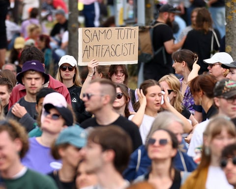 Protesters rally against the AfD party conference in Erfurt Germany July 4 2026