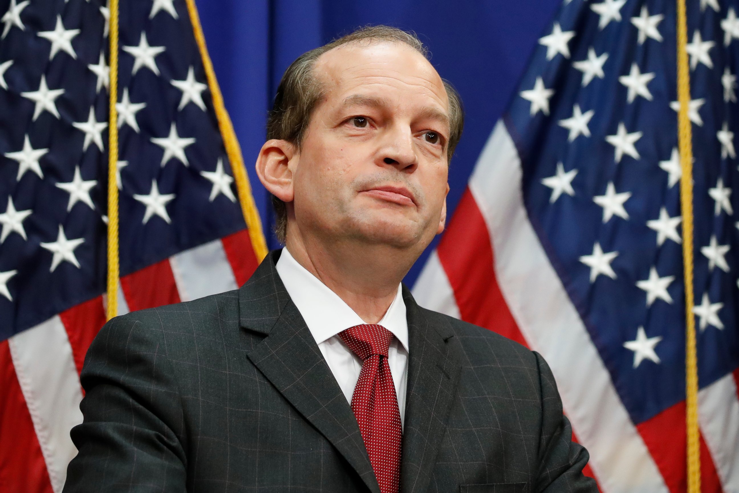 Alexander Acosta, Trump's secretary of labor, who arranged the 2007 non-prosecution deal with Jeffrey Epstein's legal team in West Palm Beach