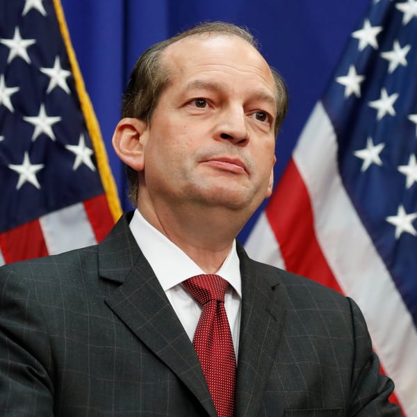 Alexander Acosta, Trump's secretary of labor, who arranged the 2007 non-prosecution deal with Jeffrey Epstein's legal team in West Palm Beach