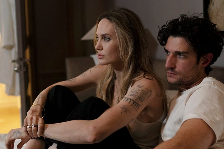 Angelina Jolie and Louis Garrel in a scene from the film Couture