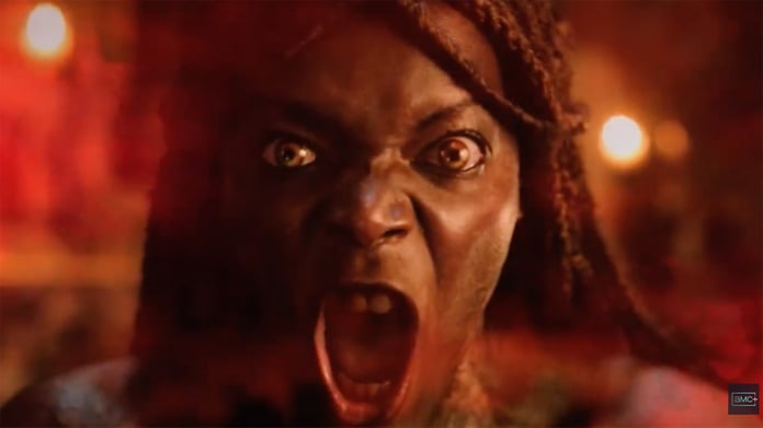 Promotional image for Anne Rice's Queen of the Damned Season 4 on AMC with Sheila Atim as the ancient vampire Akasha