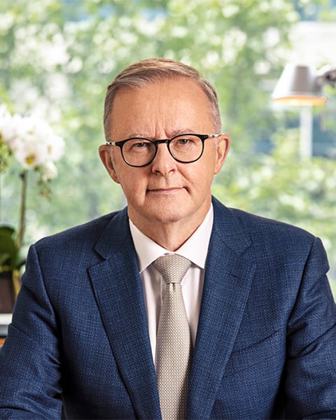 Australian Prime Minister Anthony Albanese official portrait