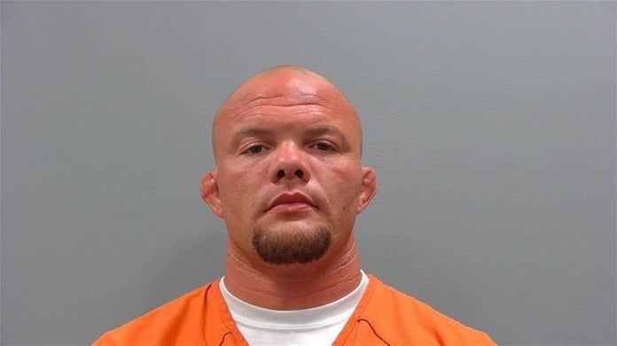 Anthony Smith UFC light heavyweight fighter and broadcast analyst booking photo Sarpy County jail Nebraska