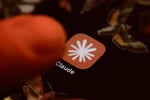 A smartphone displaying the Anthropic Claude AI application