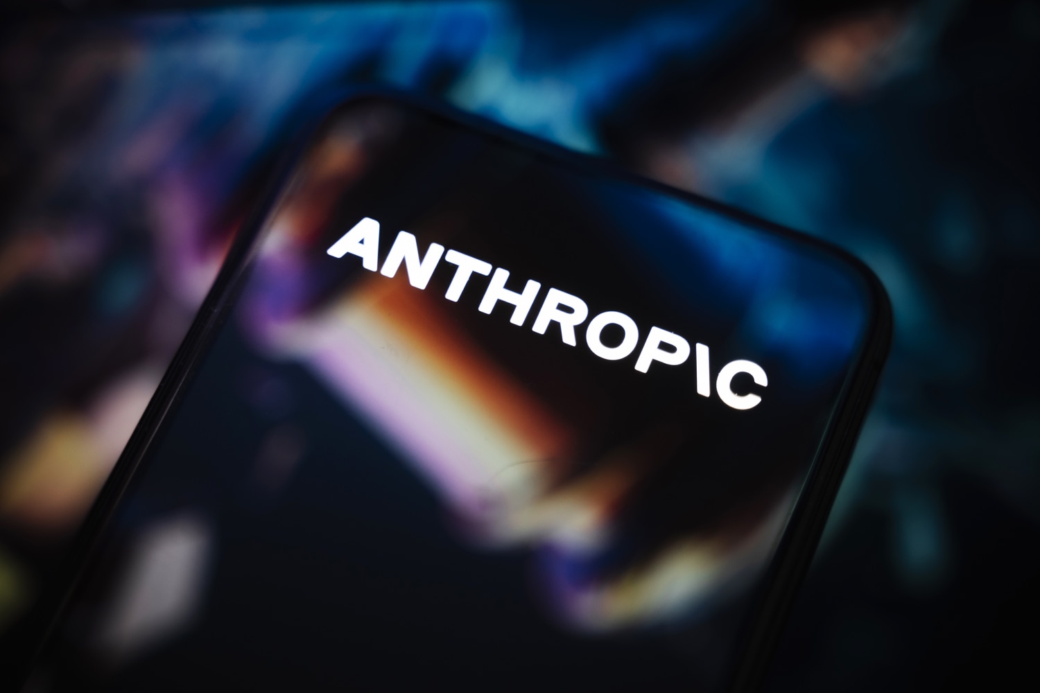 The Anthropic logo displayed on a smartphone screen