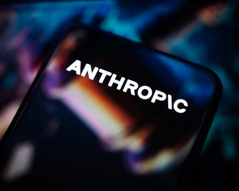 The Anthropic logo displayed on a smartphone screen