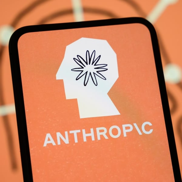 Anthropic logo displayed on a smartphone screen