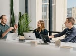 AI engineers collaborating in a meeting room at Anthropic, one of Nvidia Vera's early customers for AI server infrastructure