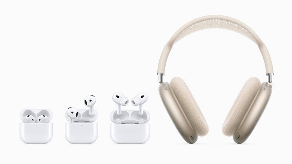 Apple AirPods 4 product lineup including AirPods Pro 2 shown during September 2024 announcement