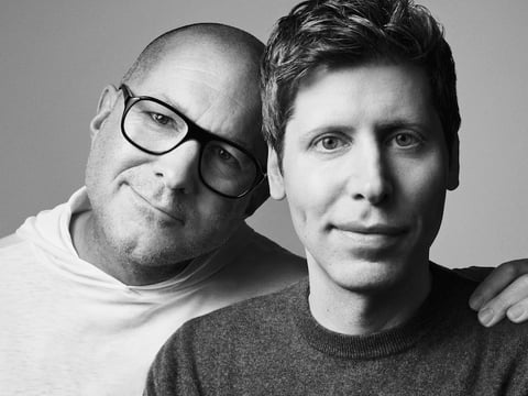Sam Altman and Jony Ive at the io OpenAI hardware announcement