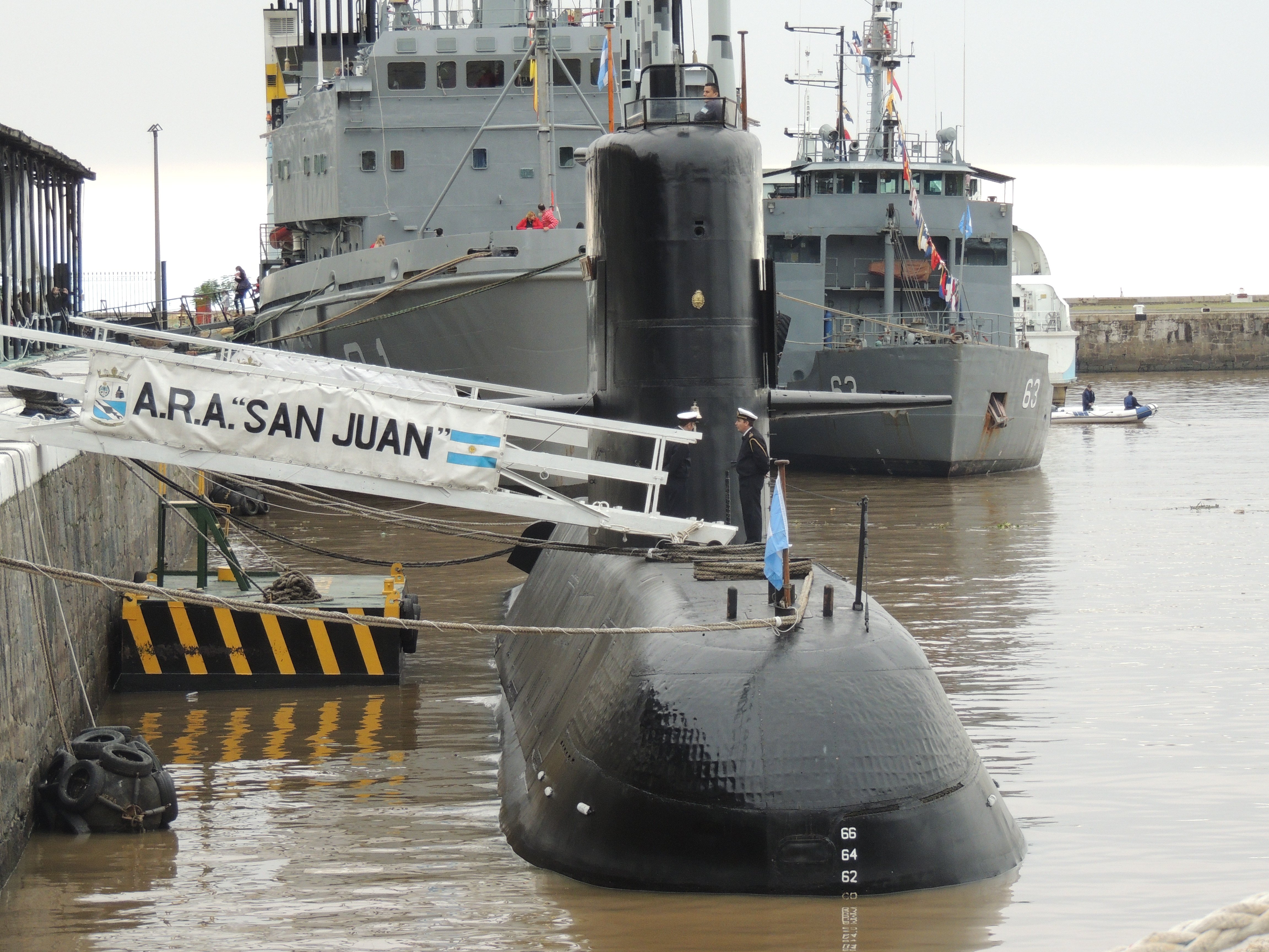 ARA San Juan submarine at Naval Base Buenos Aires before its 2017 disappearance