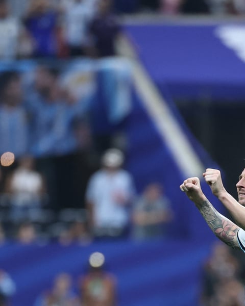 Lionel Messi celebrates with Argentina at the 2026 FIFA World Cup