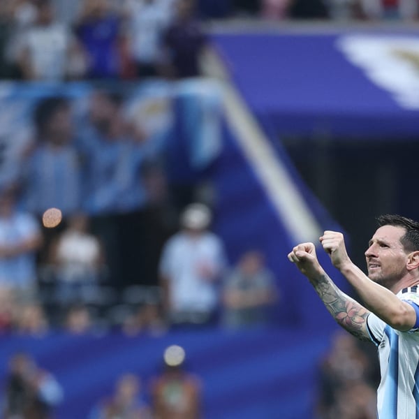Lionel Messi celebrates with Argentina at the 2026 FIFA World Cup