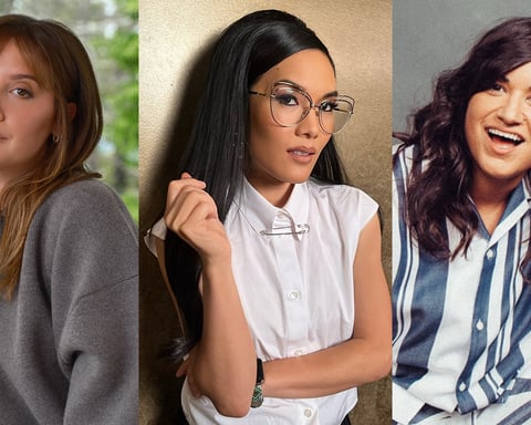 Ashley Tisdale, Ali Wong, and Sabrina Jalees in publicity photos for Netflix dark comedy Toxic Moms