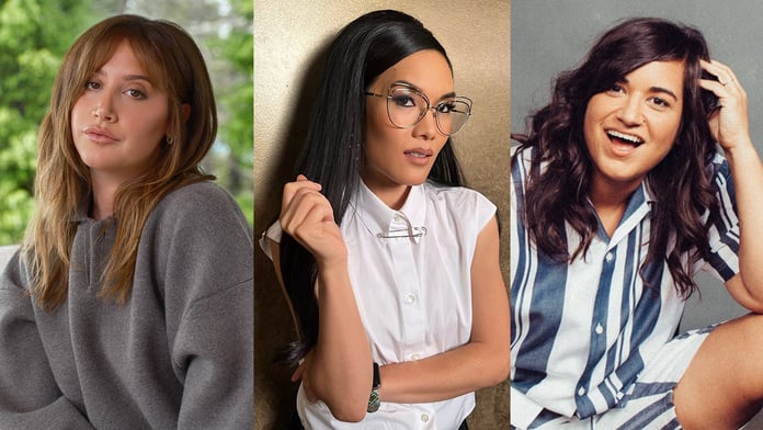 Ashley Tisdale, Ali Wong, and Sabrina Jalees in publicity photos for Netflix dark comedy Toxic Moms