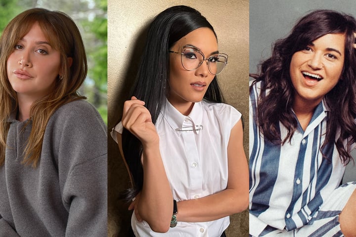 Ashley Tisdale, Ali Wong, and Sabrina Jalees in publicity photos for Netflix dark comedy Toxic Moms