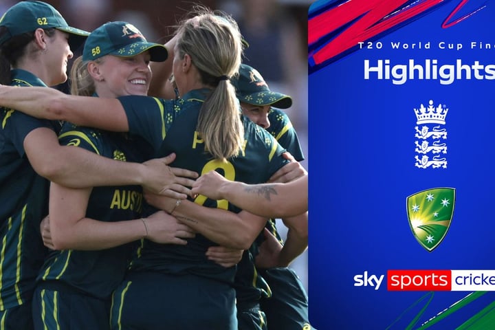 Australia players celebrate winning the Women's T20 World Cup 2026 at Lord's Cricket Ground